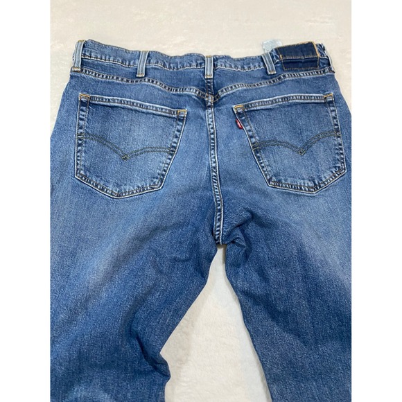 Levis 550 Relaxed Fit Mens Blue Jeans 38x36 Medium Wash Stretch 18181-0550 - Picture 9 of 10
